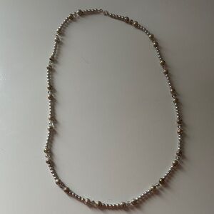 Elegant Grey and Silver Beaded Necklace